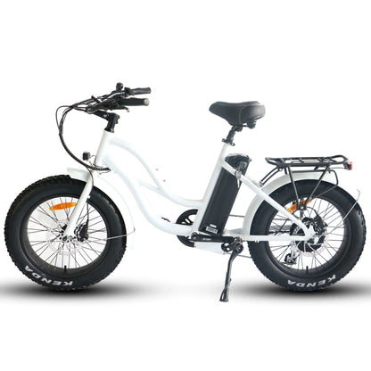 Coastal Cruiser Bikes - Step Thru Mini 20x4 - 52v Beach Cruiser Electric Bike