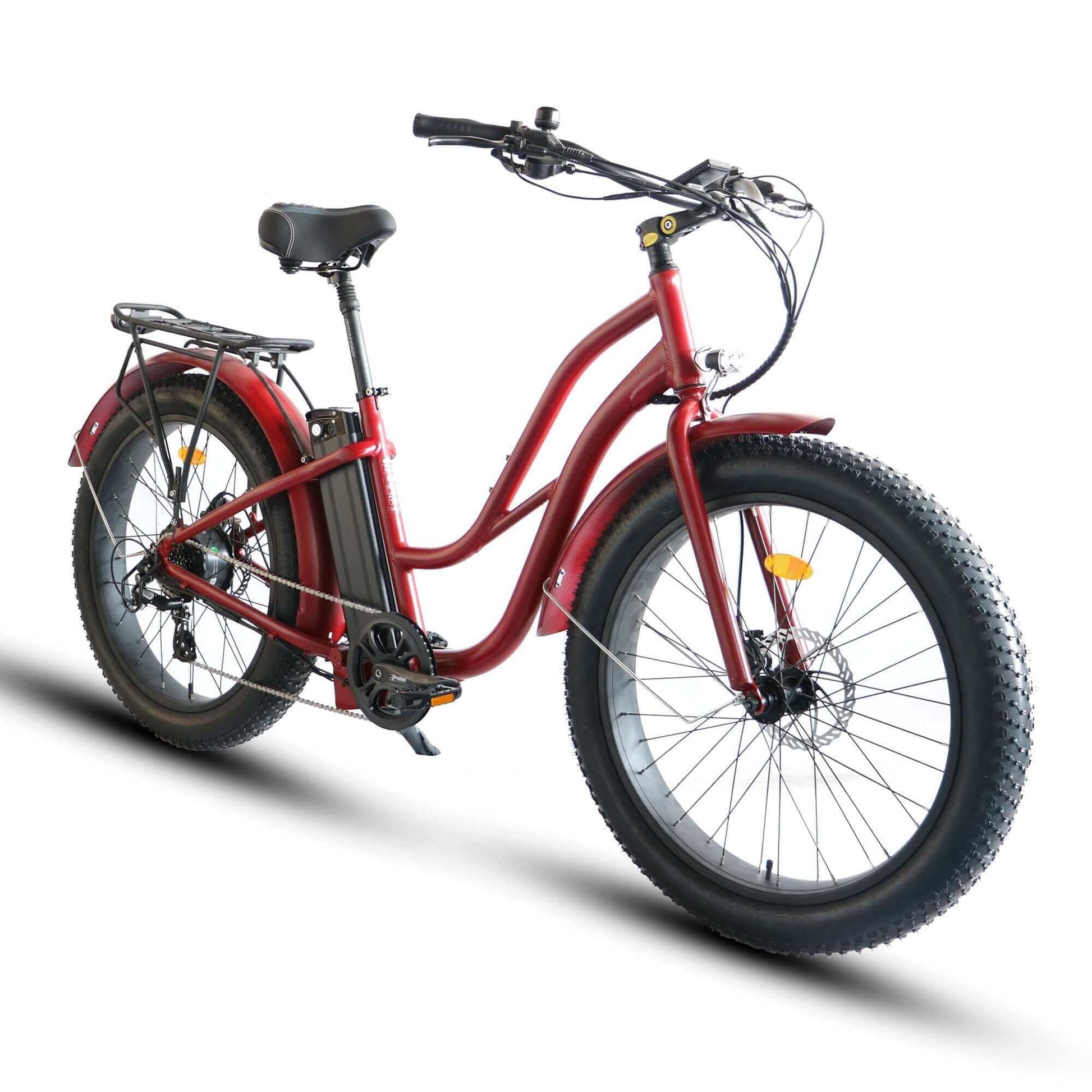 Coastal Cruiser Bikes - Fat Tire Step Thru 26x4 - 52v Beach Cruiser Electric Bike