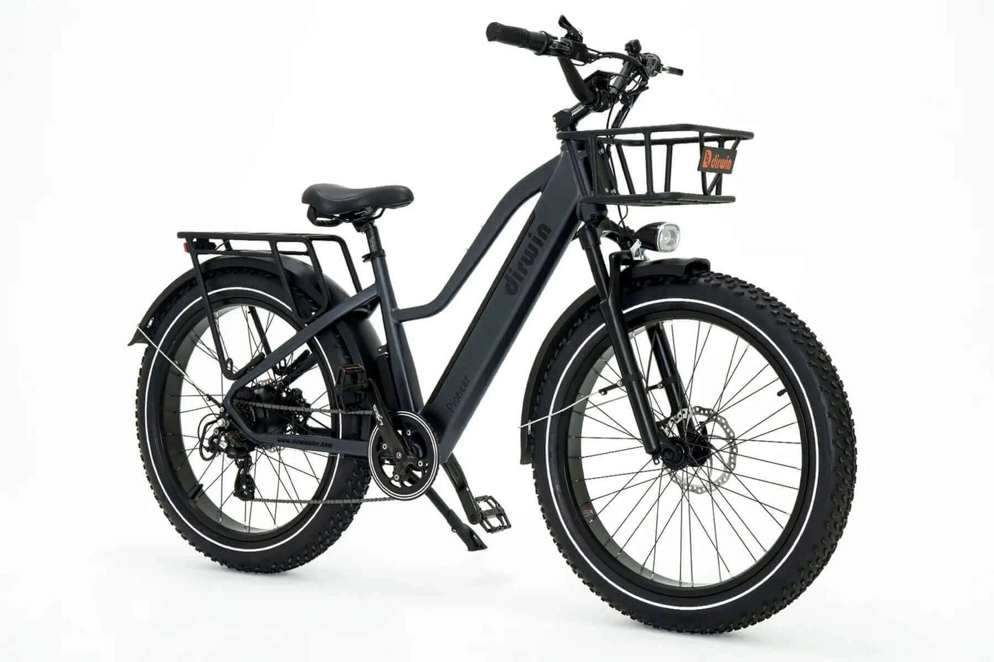 Dirwin Bike B2B - Dirwin Pioneer Step-Thru Fat Tire Electric Bike, Grey