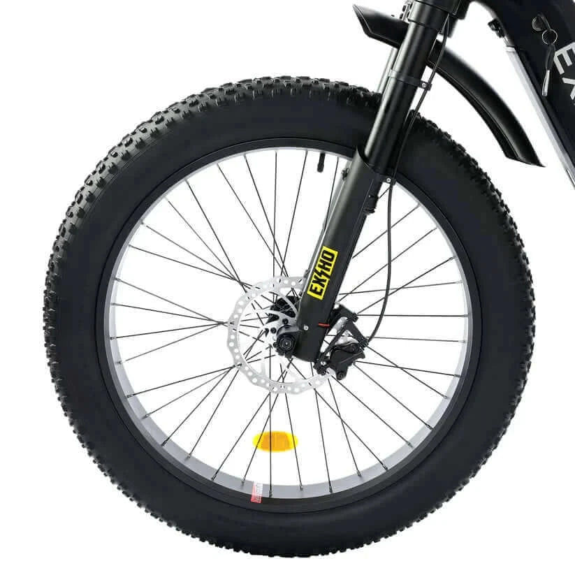 Ecotric Bikes - Ecotric Explorer 26 inches 48V Fat Tire Electric Bike with Rear Rack, Black