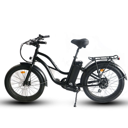 Coastal Cruiser Bikes - Step Thru 24x3 - 52v Beach Cruiser Electric Bike