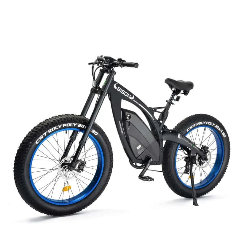 Ecotric Bikes - Ecotric 48v 17.5AH 1000W Big Fat Tire Ebike Bison, Matt Black