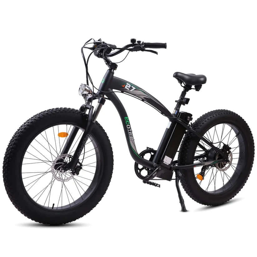 Ecotric Bikes - Ecotric Hammer Electric Fat Tire Beach Snow Bike, Matt Black