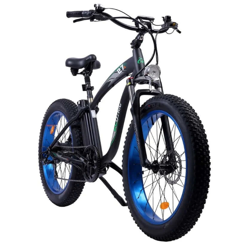 Ecotric Bikes - Ecotric Hammer Electric Fat Tire Bike, Blue | Orange Rims