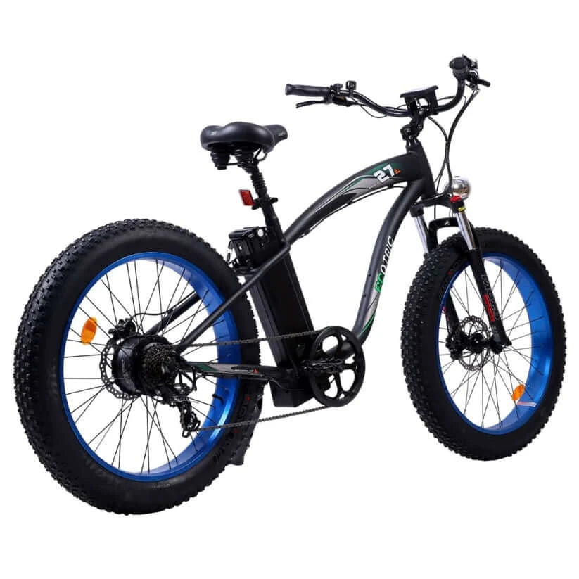 Ecotric Bikes - Ecotric Hammer Electric Fat Tire Bike, Blue | Orange Rims