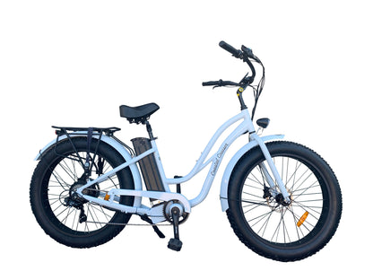 Coastal Cruiser Bikes - 750w Fat Tire Cruiser Step Thru 26x4 Electric Bike