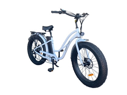 Coastal Cruiser Bikes - 750w Fat Tire Cruiser Step Thru 26x4 Electric Bike