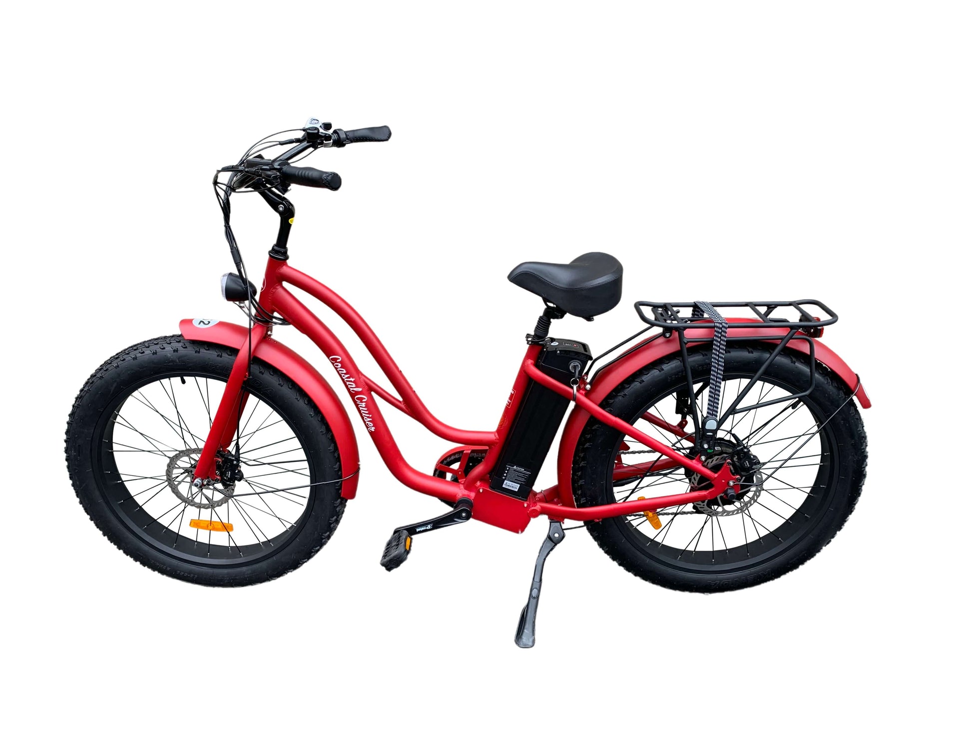 Coastal Cruiser Bikes - 750w Fat Tire Cruiser Step Thru 26x4 Electric Bike