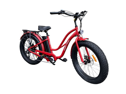 Coastal Cruiser Bikes - 750w Fat Tire Cruiser Step Thru 26x4 Electric Bike