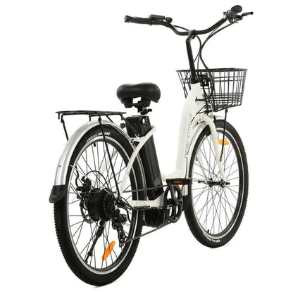 Ecotric Bikes - Ecotric 26inch Peacedove Electric City Bike w/ Basket and Rear Rack