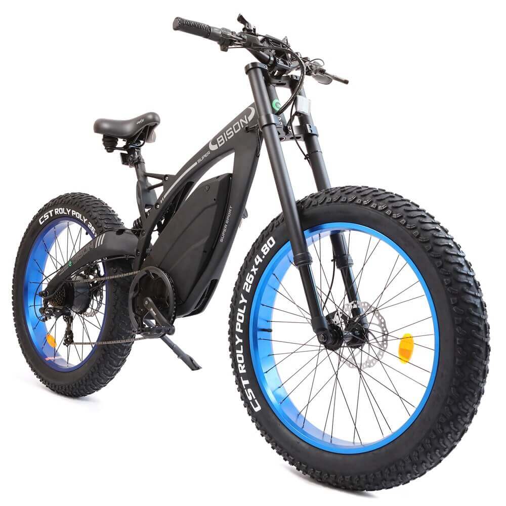 Ecotric Bikes - Ecotric 48v 17.5AH 1000W Big Fat Tire Ebike Bison, Matt Black
