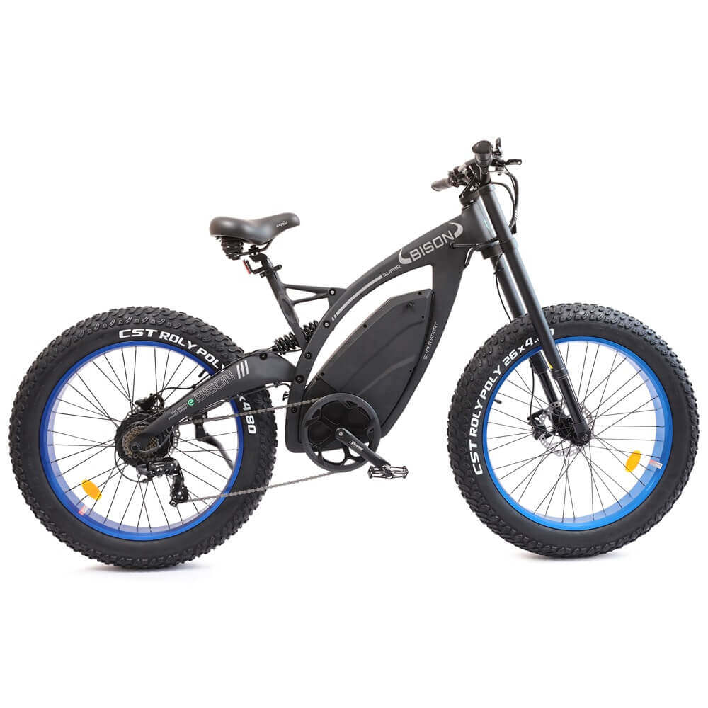 Ecotric Bikes - Ecotric 48v 17.5AH 1000W Big Fat Tire Ebike Bison, Matt Black