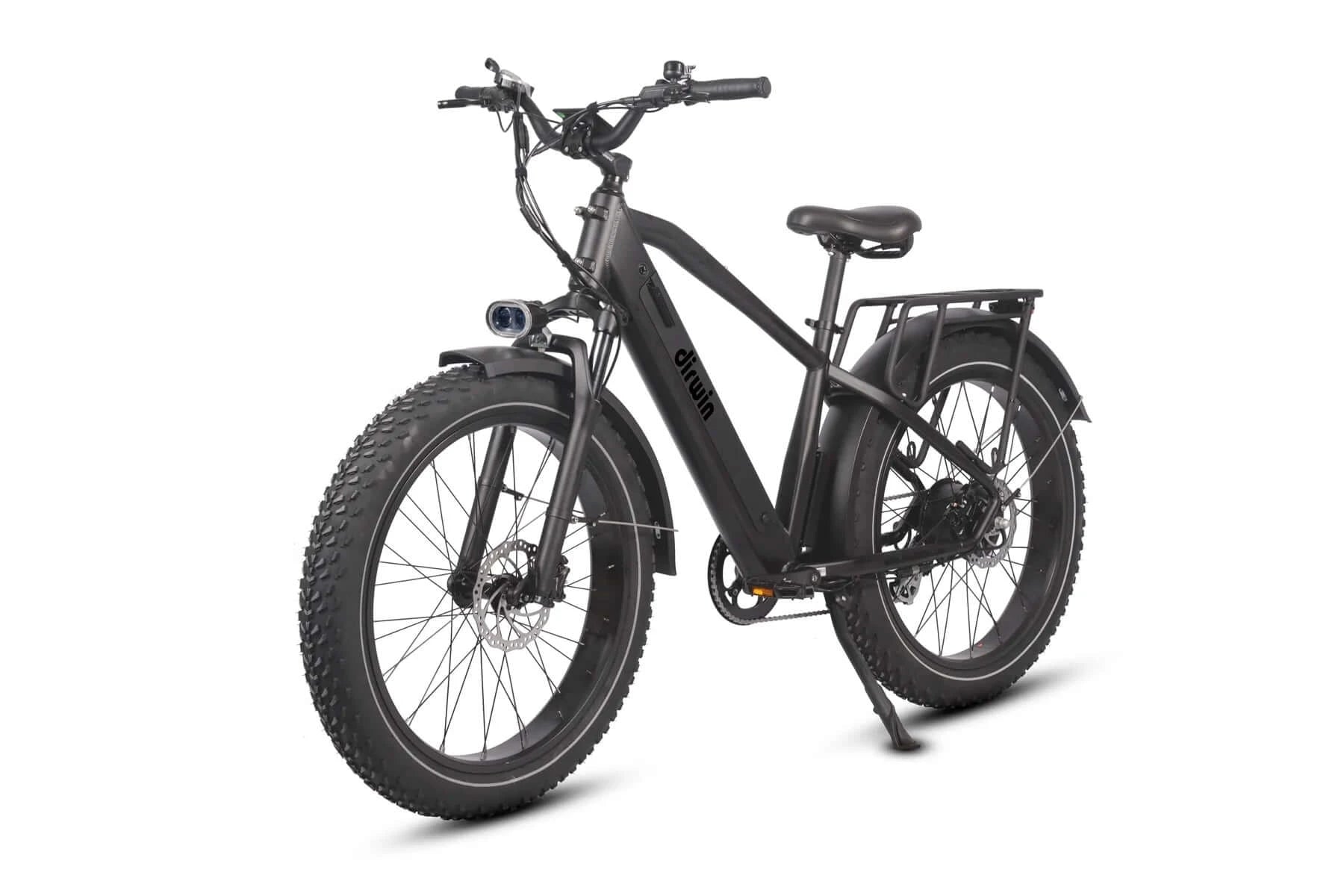 Dirwin Bike B2B - Dirwin Pioneer Fat Tire Electric Bike, Matte Black