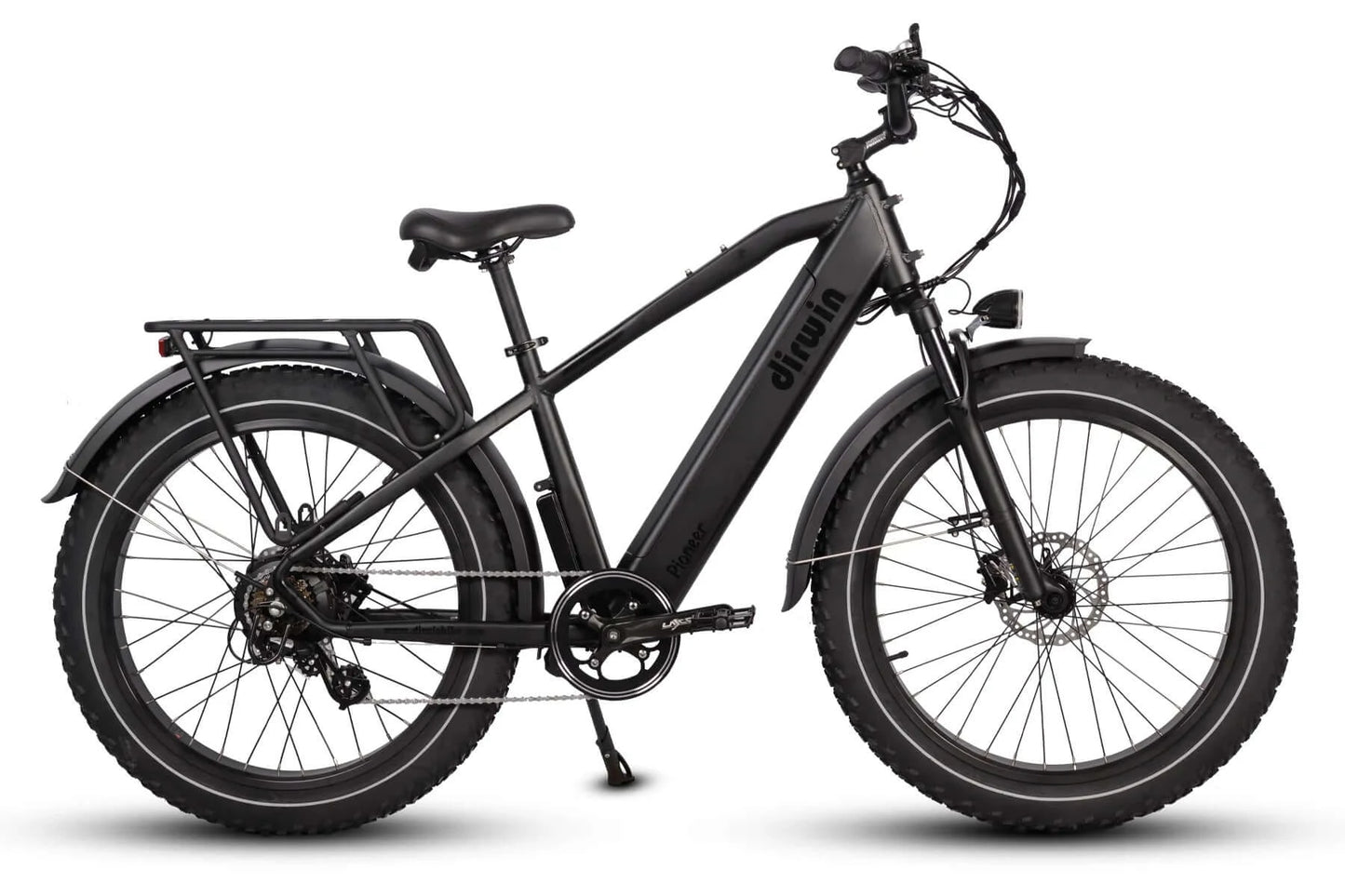 Dirwin Bike B2B - Dirwin Pioneer Fat Tire Electric Bike, Matte Black