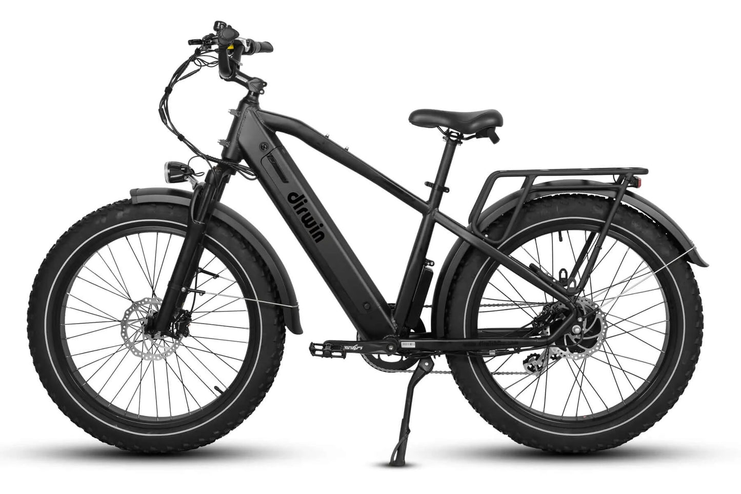 Dirwin Bike B2B - Dirwin Pioneer Fat Tire Electric Bike, Matte Black