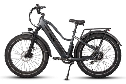 Dirwin Bike B2B - Dirwin Pioneer Step-Thru Fat Tire Electric Bike, Grey