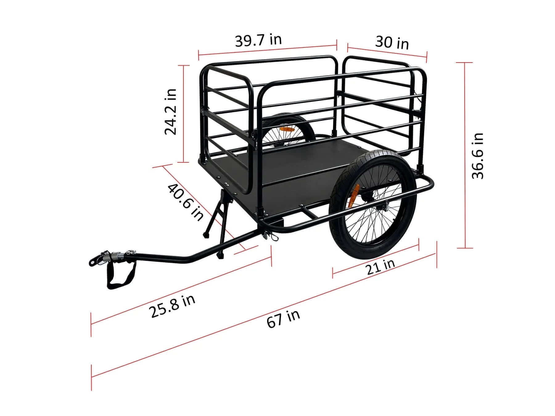 Dirwin Bike B2B - Dirwin Bike All-Terrain Cargo Trailer, Black